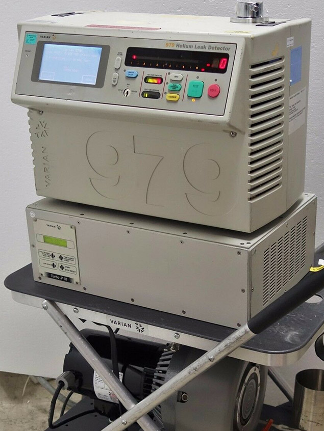We rent helium leak detectors
